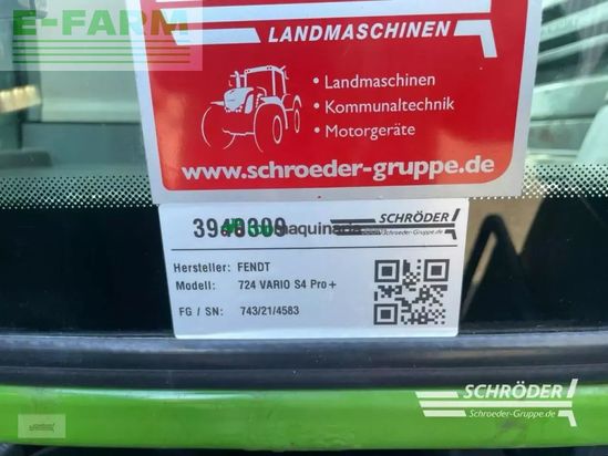 Tractor agrícola - Fendt - 724 vario s4 profi plus
