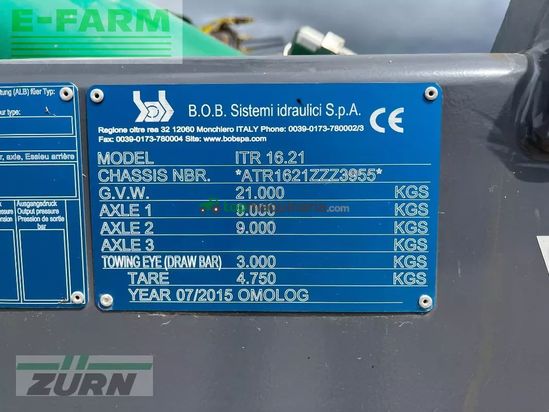 Remolqu agrícola -  - hackenlift itr 16.21 / abrollc