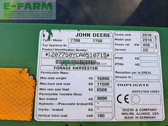 Cosechadora de Cereal - John Deere - 7750