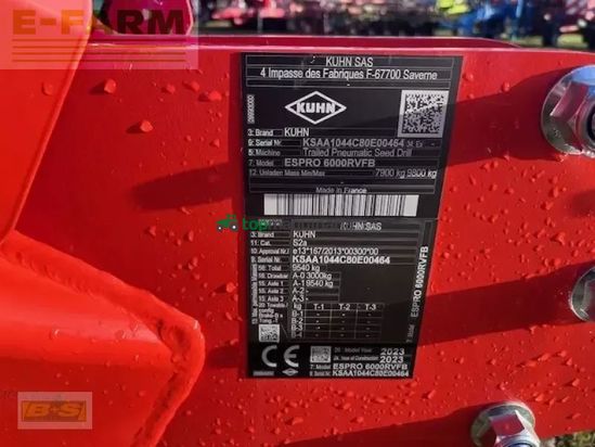 Combinado de siembra - Kuhn - espro r 6000 vistaflow