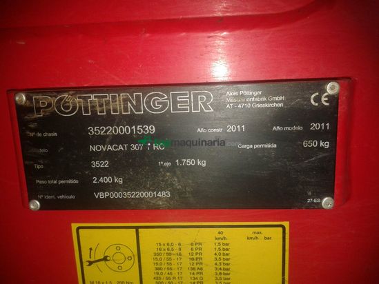Segadora acondicionada - Pöttinger - novacat 307 rc