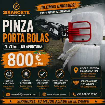OFERTA PINZA PORTA BOLAS 1,70 m | 800€ + IVA