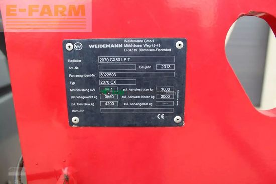 Telescopica - Weidemann - 2070 cx 80 ohne partikelfilter