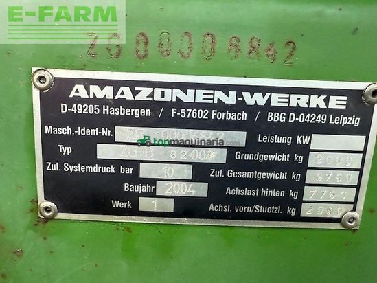 Esparcidor - Amazone - zg-b 8200 drive