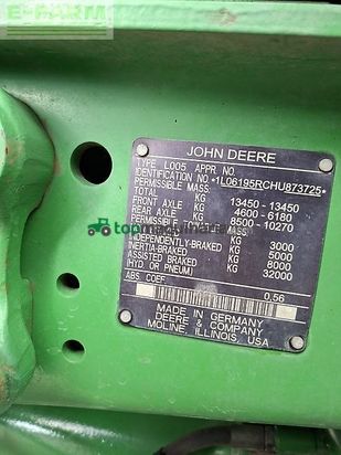Tractor agrícola - John Deere - 6195r