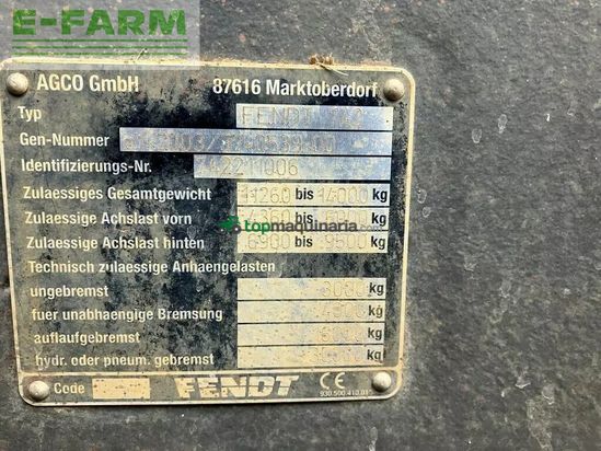 Tractor agrícola - Fendt - tract fendt 722 vario profi +