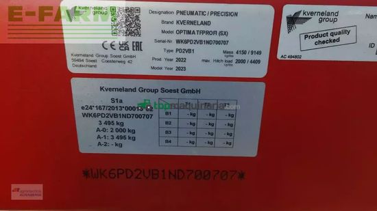 Sembradora monograno mecanica - Kverneland - optima tf profi