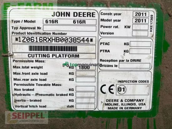 Cosechadora de Cereal - John Deere - w540