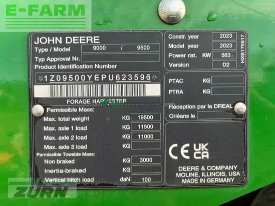 Cosechadora de Cereal - John Deere - 9500 18 liter