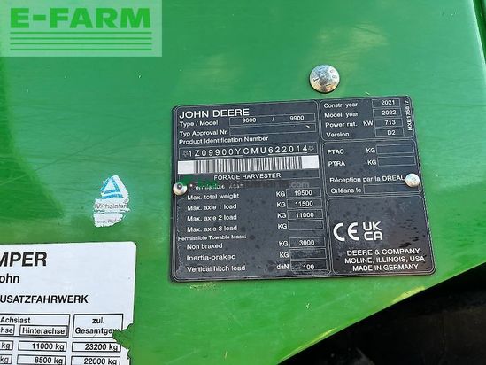Cosechadora de Cereal - John Deere - 9900 mit kemper 375