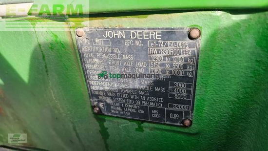 Tractor agrícola - John Deere - 7830