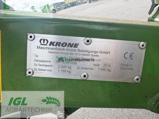 Henificador - Krone - swadro ts 680 twin