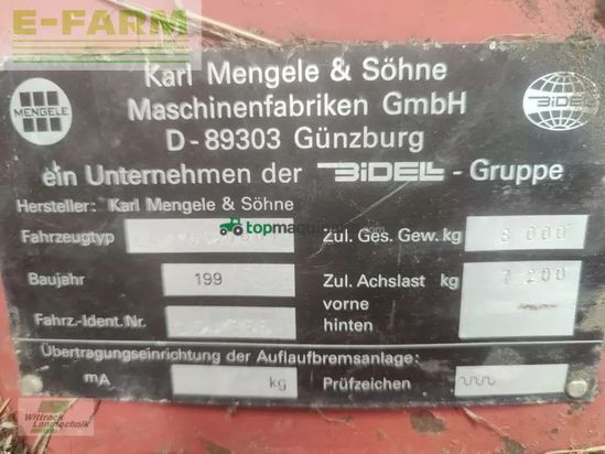 Remolqu agrícola - Mengele - garant 543/2