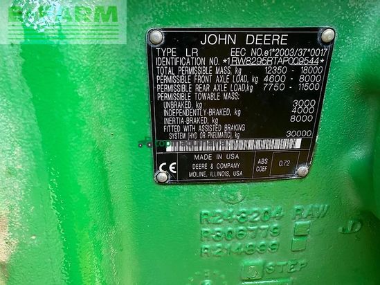 Tractor agrícola - John Deere - 8295r