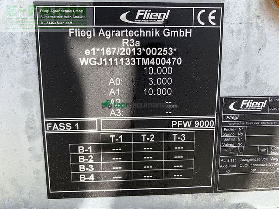 Cuba de purin - Fliegl - pfw 9000 polyline 1-achs