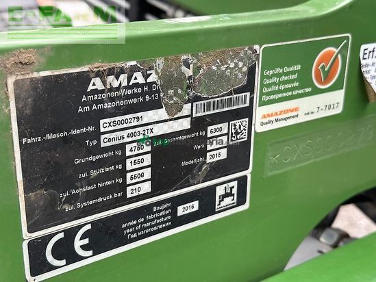 Cultivador - Amazone - cenius 4003 - 2tx