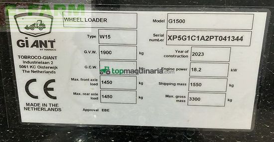 Minicargadora - Giant - g1500 radlader/hoflader
