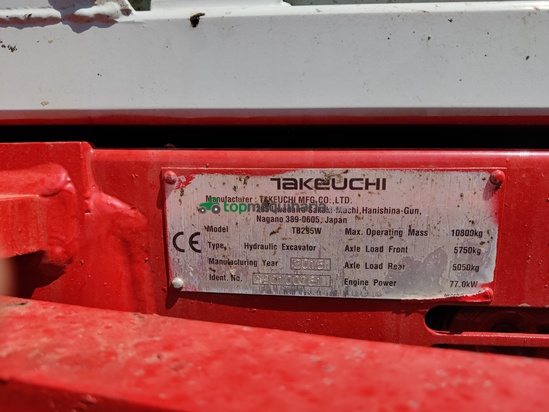 Excavadora - Takeuchi TB 295 W