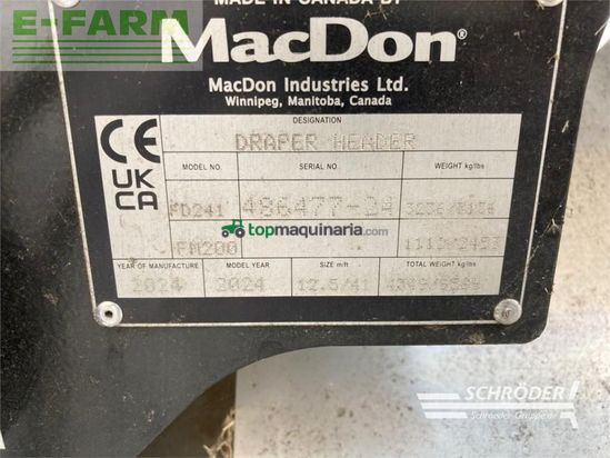 Cabezal - MacDon - fd241 flex draper 12,50 m + ziegler sww