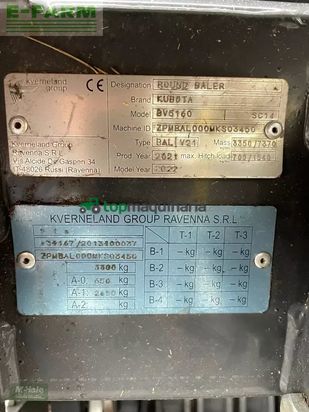 Empacadora gigant - Kubota - kubota bv 5160 plus / vicon rv 5216