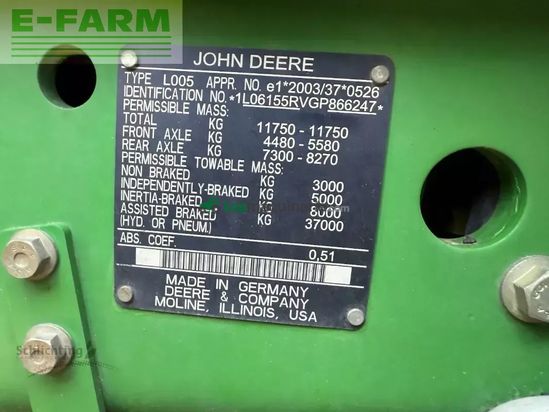 Tractor agrícola - John Deere - 6155r