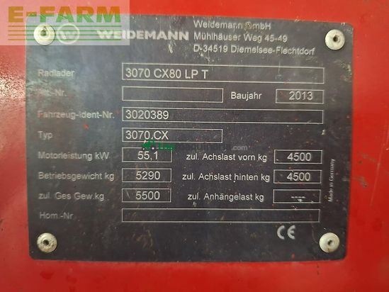Minicargadora - Weidemann - 3070 cx80 lp t