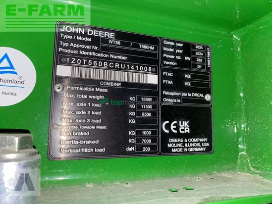 Cosechadora de Cereal - John Deere - t560 hillmaster