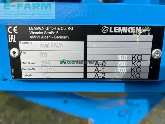 Cultivador - Lemken - karat 9/500 kua