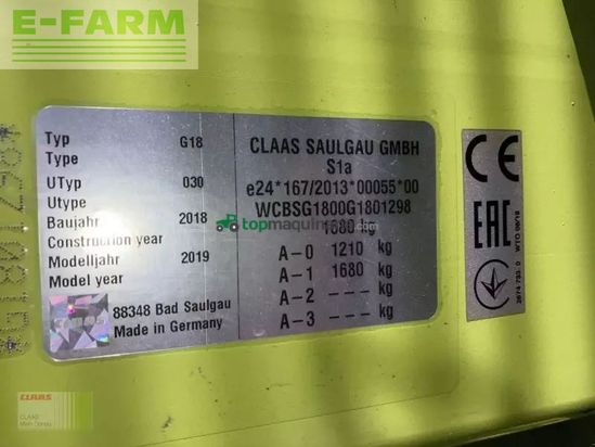 Rastrillo - Claas - liner 1900