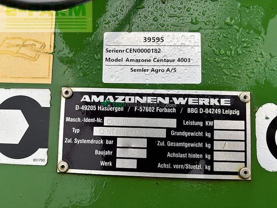 Cultivador - Amazone - centauer 4002 super