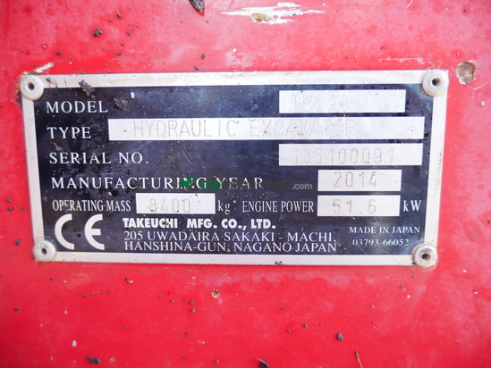 Excavadora - TAKEUCHI TB 290