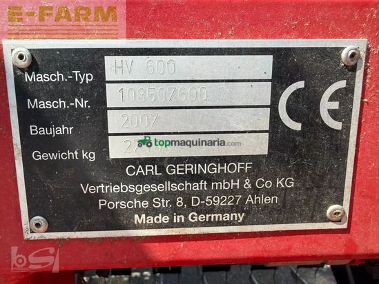 Cabezal - Geringhoff - hv 600