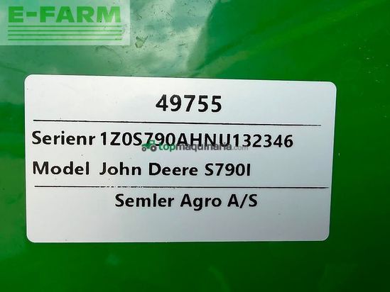 Cosechadora de Cereal - John Deere - s790i