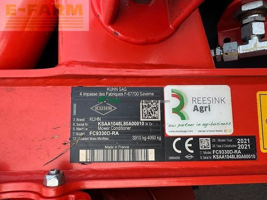 Cortacésped manual - Kuhn - fc 9330d-ra + fc 3125df-ff