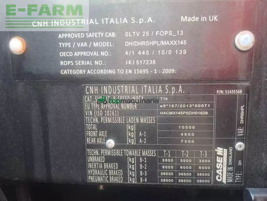 Tractor agrícola - Case IH - maxxum 145 multicontroller