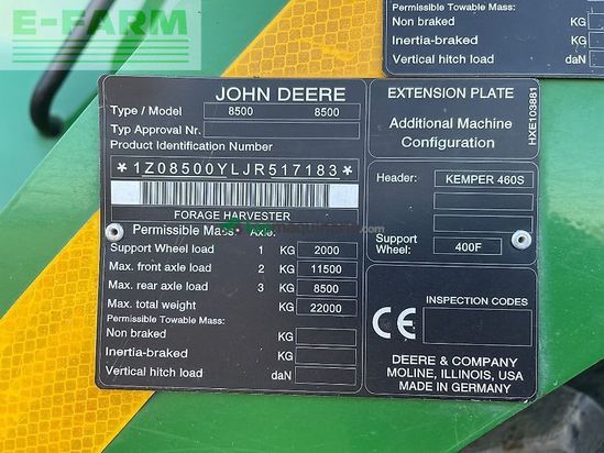 Cosechadora de Cereal - John Deere - 8500