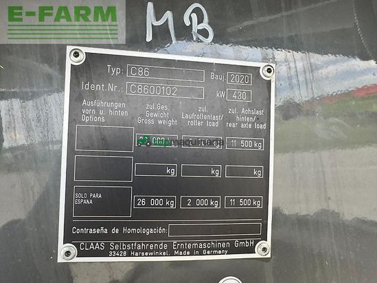 Cosechadora de Cereal - Claas - lexion 8700tt + v1080