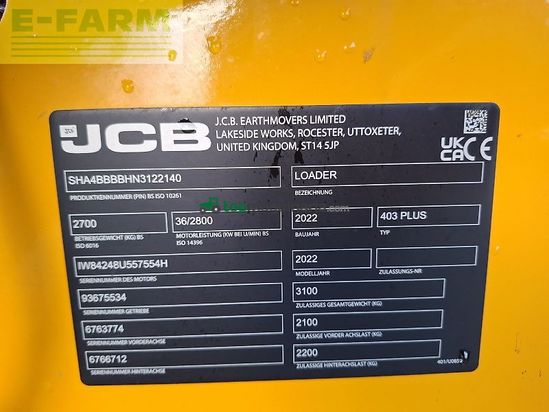 Minicargadora - JCB - 403 plus agri mit schutzdach