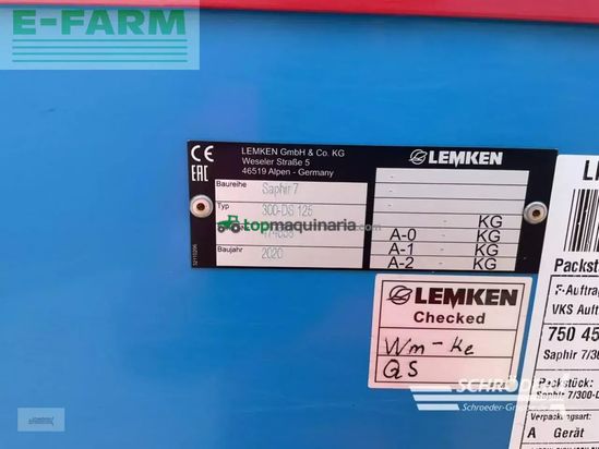 Combinado de siembra - Lemken - zirkon 8/300 + saphir 7/300-ds 125
