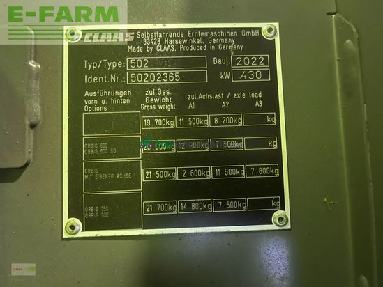 Cosechadora de Cereal - Claas - jaguar 950