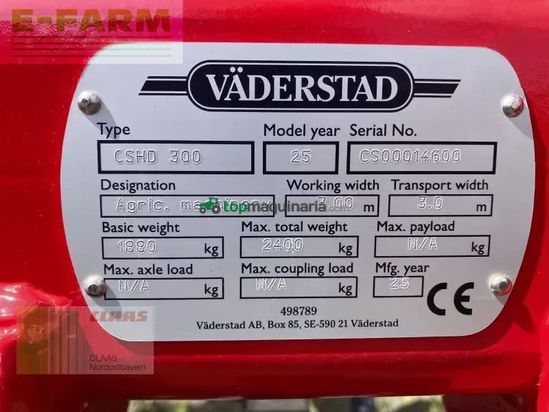 Cultivador - Väderstad - cultus 300 hd