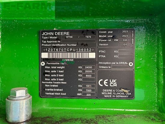 Cosechadora de Cereal - John Deere - t 670 i raupe