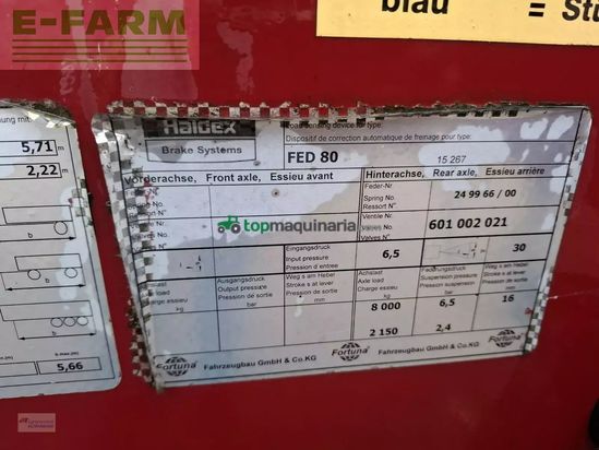 Volquet - Fortuna - fed 80 mit hydr. heckklappe