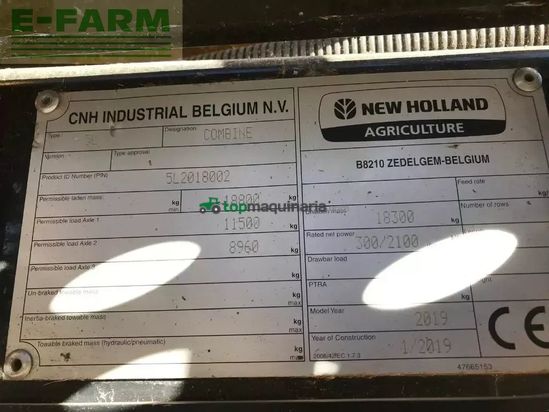 Cosechadora de Cereal - New Holland - cx 8.90 slh