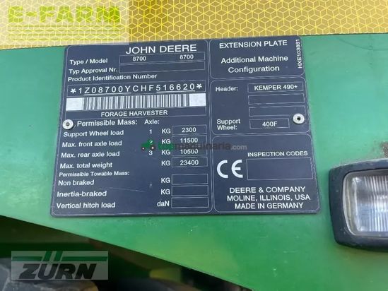 Cosechadora de Cereal - John Deere - 8700i