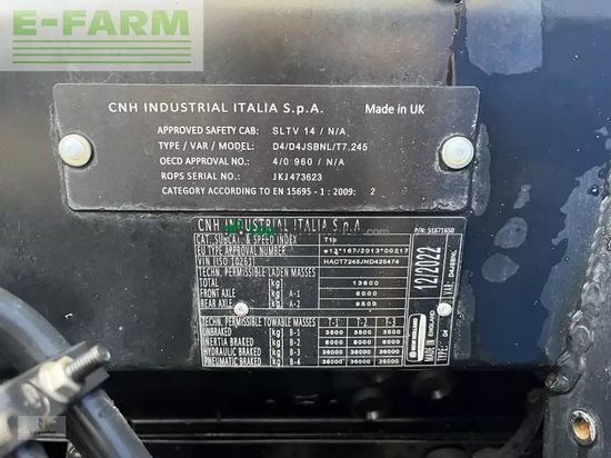 Tractor agrícola - New Holland - t 7.245 pc