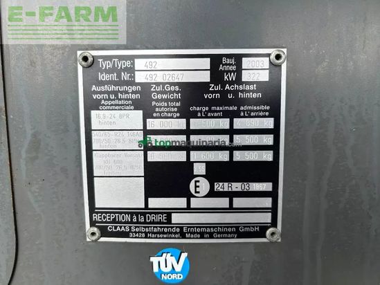 Cosechadora de Cereal - Claas - jaguar 870 mit kemper 360 und pu