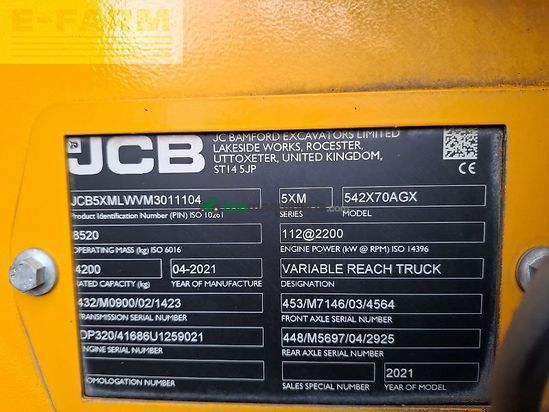 Telescopica - JCB - 542-70 agri xtra - dualtev vt