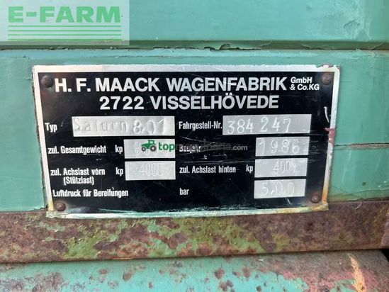 Remolqu agrícola -  - saturn 801