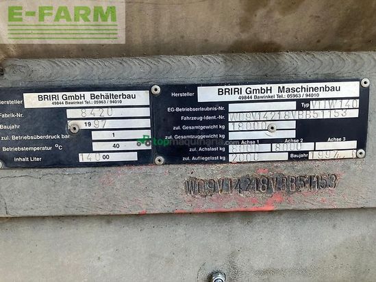 Cuba de purin - Briri - vttw 140 *kundenuaftrag*